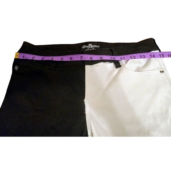 Royal Bones by TRIPP NYC Black White Striped Punk Goth Pants Women’s SZ 7 - Picture 7 of 9